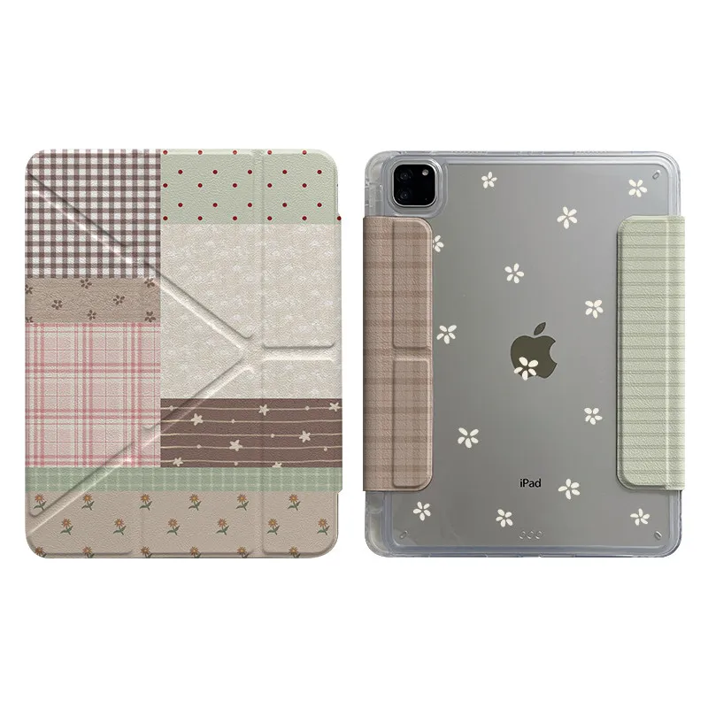 Ins Cute Y-Fold Tablet Case with Stylish Design
