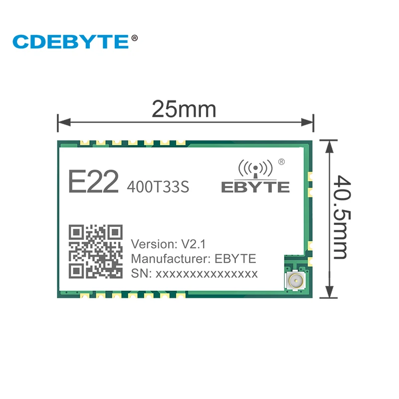 433MHz Lora RF SMD Wireless Module E22-400T33S 33dBm Long Distance 16km Antenna Interface IPEX/stamp Hole wireless module