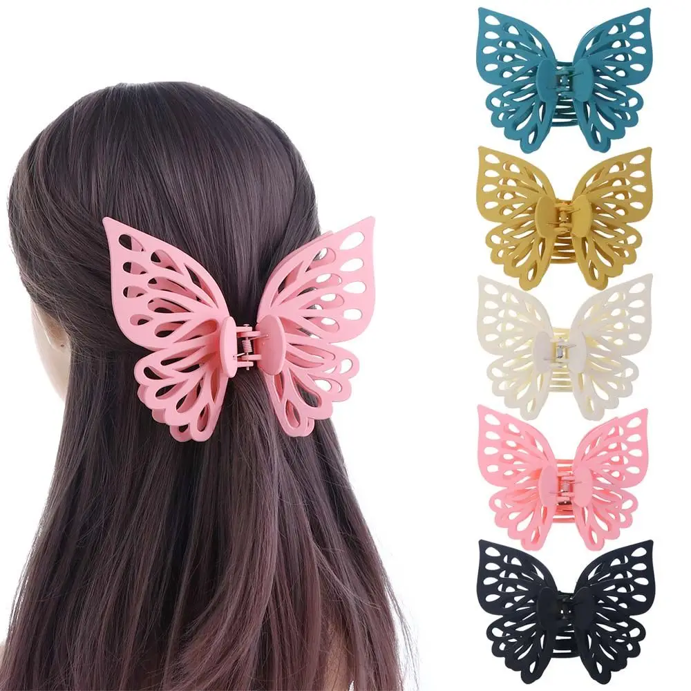 

Женский Винтажный зажим для волос в виде бабочки, зажим для хвоста в Корейском стиле