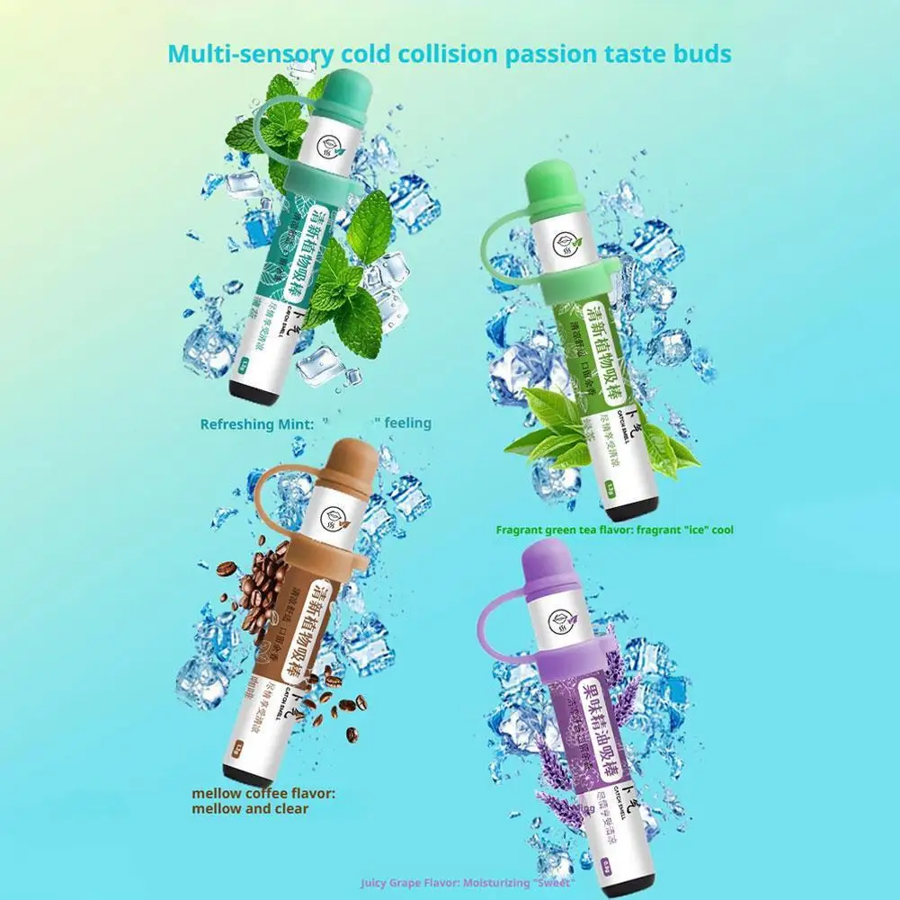 Herbal Aromatherapy Inhaler: Revitalizing Mix of Mint, Grape, Coffee, and Green Tea