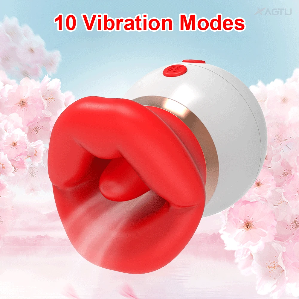 Tongue Sucking Licking Vibrator Female G Spot Orgasm Sex Toy Biting Nipple Oral Clitoris Stimulator for Women Female Sex Toy