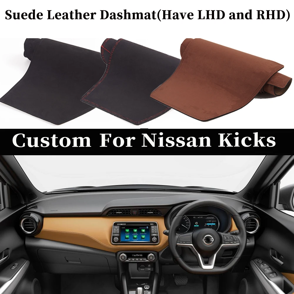 Accessories Carstyling Suede Leather Dashmat Dashboard Cover Dash Mat