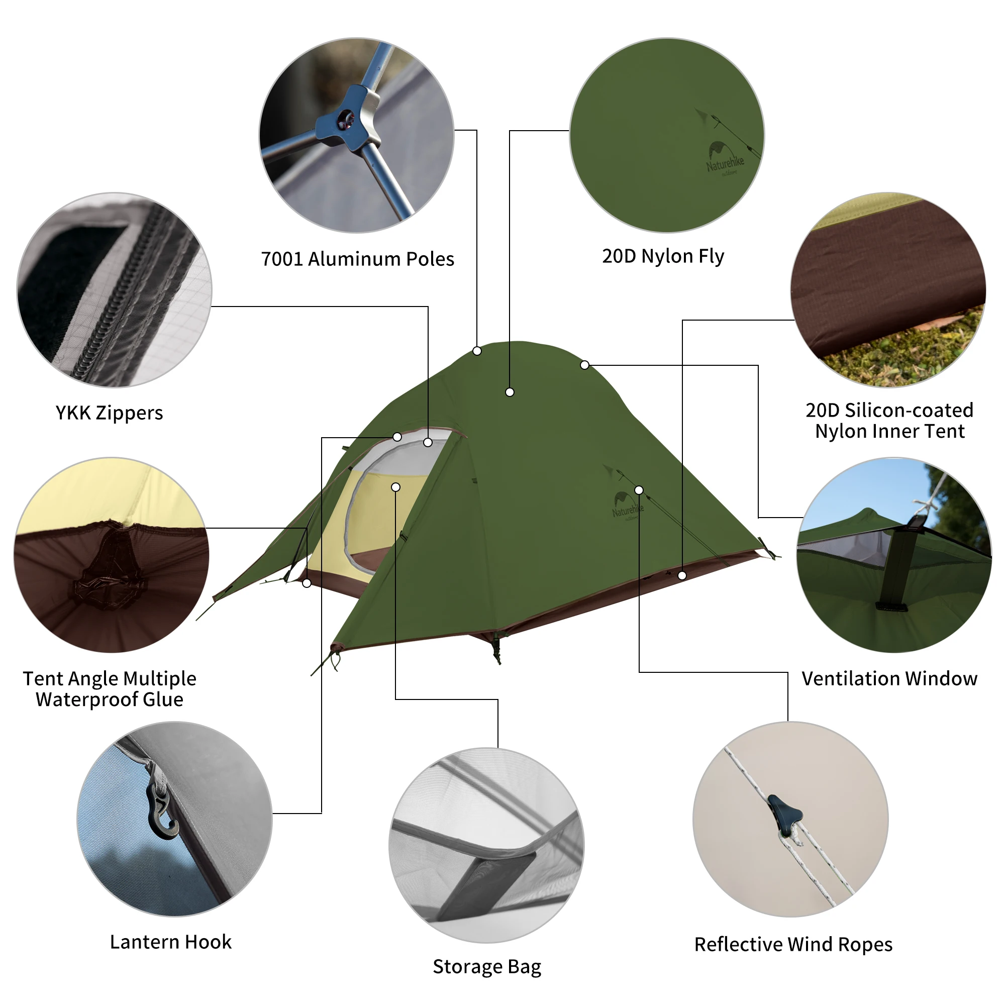 Naturehike Cloud Up 2 Person Tent Outdoor Camping Tent