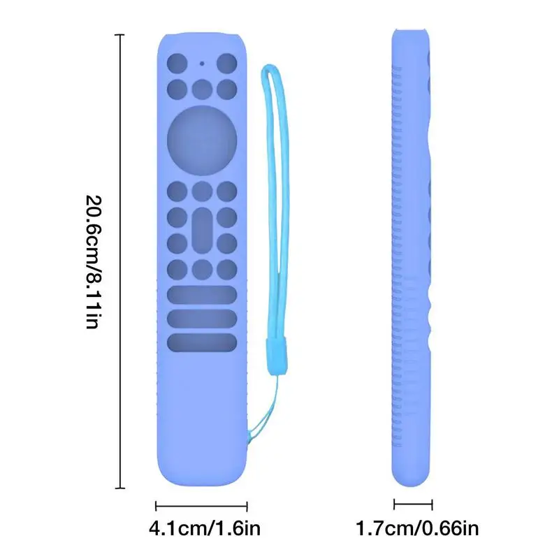 Silicone Remote Control Cover Case with Lanyard Anti Slip Television Remote Cover All Inclusive for TCL RC902V FMR1 Voice