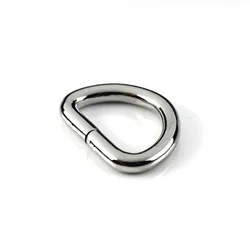 High-Quality Metal D Ring Buckle for Webbing and Leather Crafts (Silver)