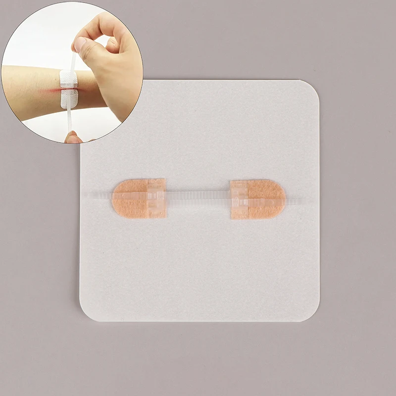 

1pc Zipper Tie Wound Closure Patch Hemostatic Patch Wound Fast Suture Zipper Band-Aid Outdoor Portable