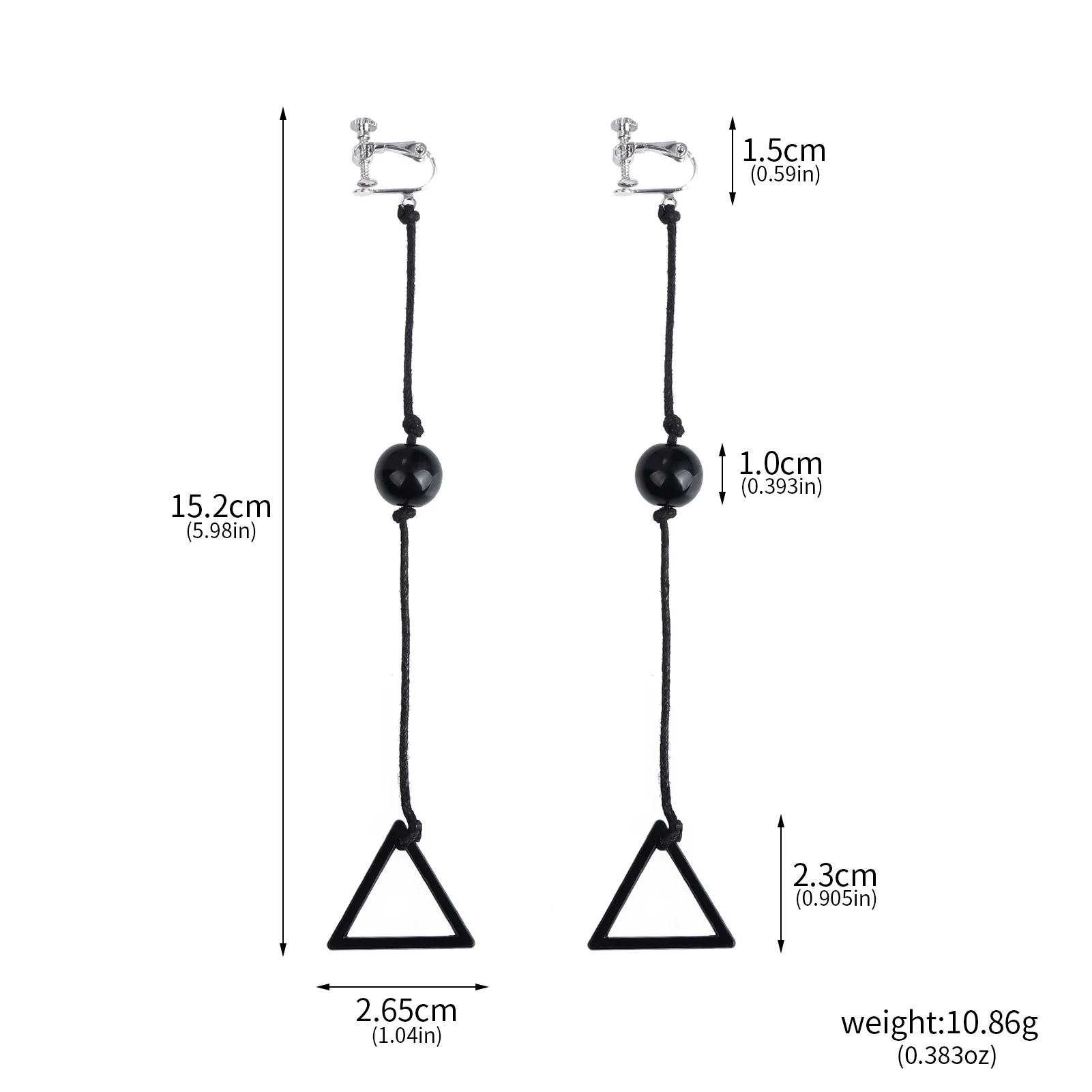 Anime Chainsaw Man Earrings Pochita Black Triangular Long Earrings