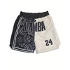 Men's Mamba #824 Premium Embroidery Basketball Shorts Breathable Mesh Drawstring Shorts Outdoor Sports and Fitness Casual Pants 4