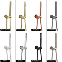 Solid Brass HandShower Kit Wall Mount Hand Shower Sprayer Set With Hose Shower Holder Brushed Gold Matte Black Handheld Sprayer 1