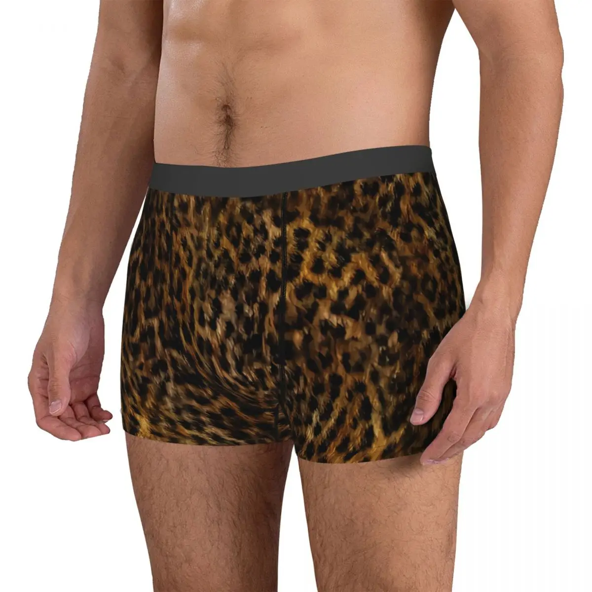 Cheetah Fur Men Boxer Briefs Breathable Creative Underpants High Quality Print Shorts Birthday Gifts 3