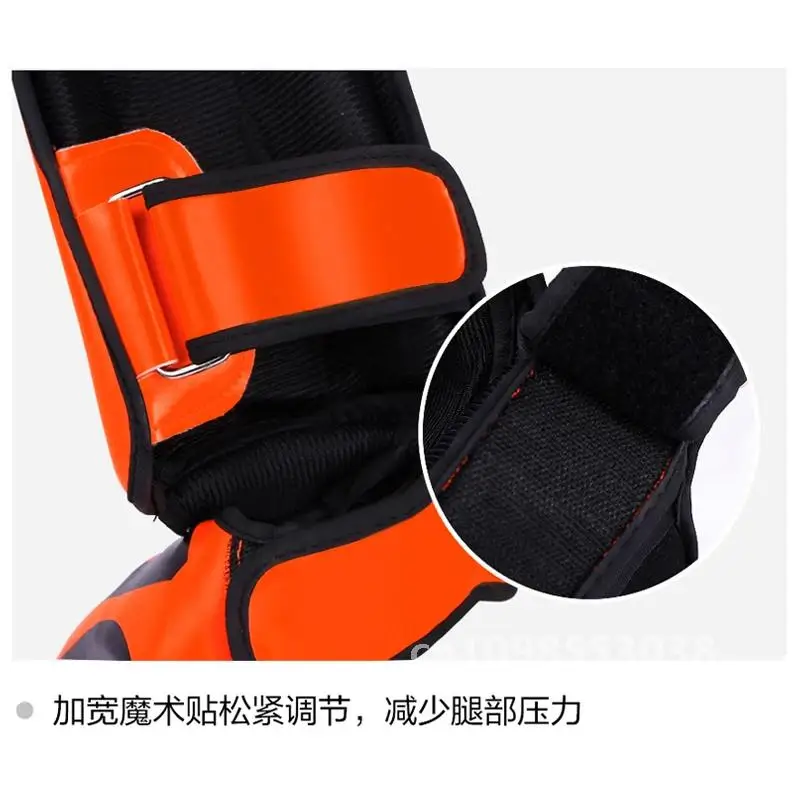Youth/Adult Kids MMA Boxing Shin Guards Instep Kickboxing Equipment DEO Sanda Karate Protectors Thai Leggings Support Ankle Muay