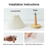 Nordic Pleated Table Lamp DIY Foldable 5V USB 220V Art Atmosphere Bedroom Bedside Night Light Home Decorate 6