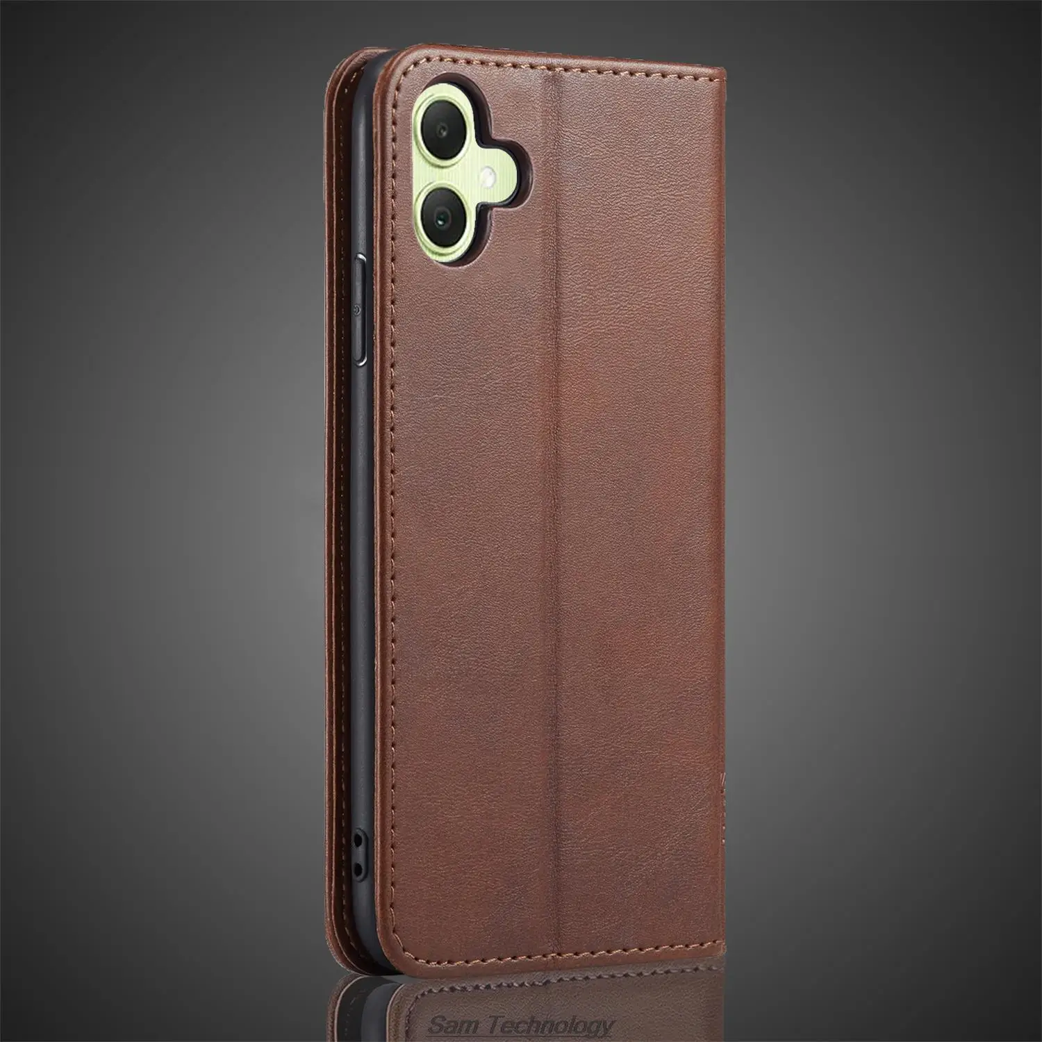 삼성 갤럭시 A05 용 마그네틱 어트랙션 가죽 케이스, 홀스터 플립 커버 케이스, 갤럭시 A05 지갑 휴대폰 가방, Fundas Coque