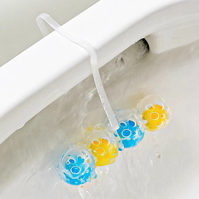 Description Picture 2 of itemToilet Cleaner Toilet Balls Hanging With 4 Scents Urine Dirt Decontamination Blue Bubble Deodorant Cleaning Bathroom Supplies