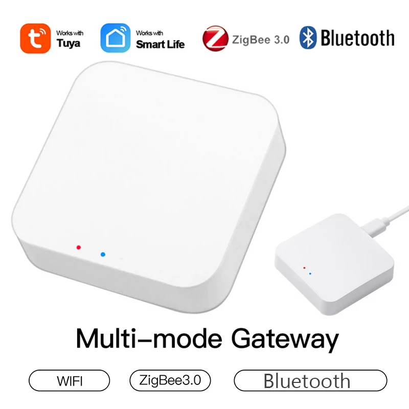 Tuya ZigBee 스마트 게이트웨이 멀티 모드 WiFi 블루투스 메쉬 허브 Tuya Smart Life App Alexa Google 홈을위한 음성 제어