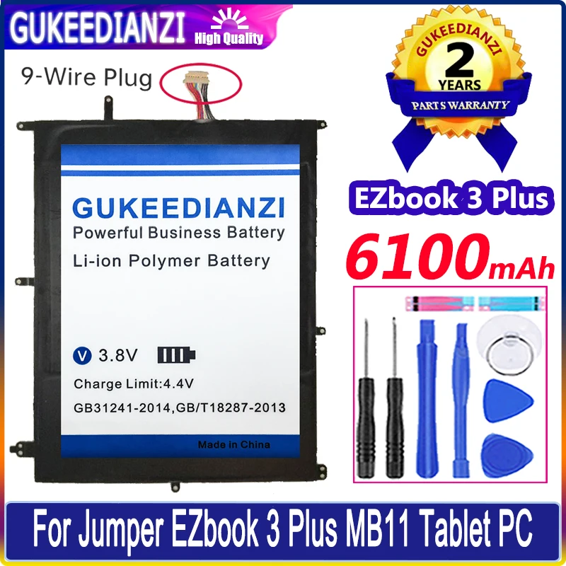 

New Bateria EZbook 3 Plus 6100mAh Battery For Jumper EZbook3 Plus MB11 MB12 HW-3487265 TH140A Tablet PC High Quality Battery