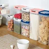 WBBOOMING 3 Different Capacity Plastic Sealed Cans Kitchen Storage Box Transparent Food Canister Keep Fresh New Clear Container 2