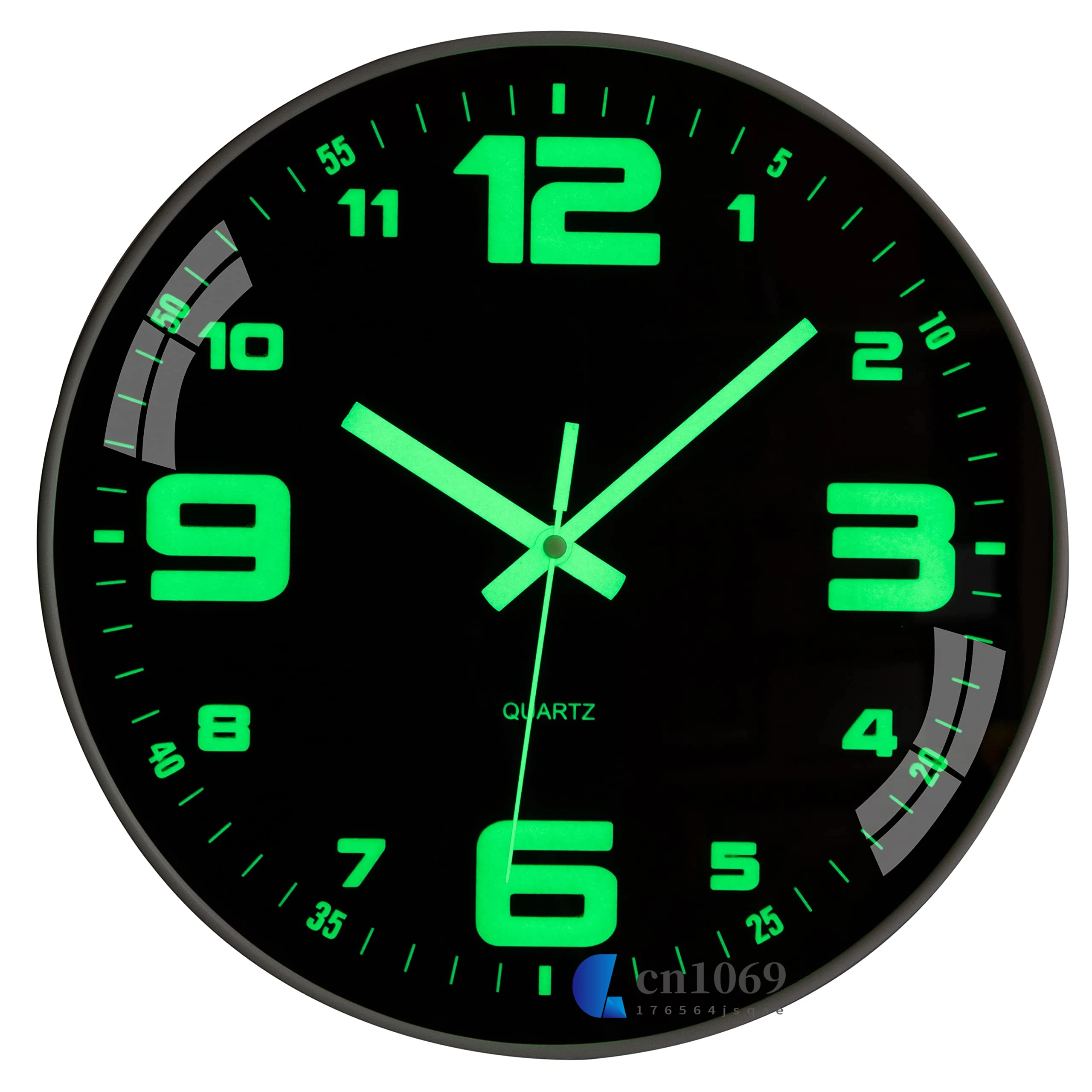 

12 Inch Glow in The Dark Wall Clock Night Light Wall Clock Silent Non-Ticking Battery Operated Wall Clocks for Living Room Deco