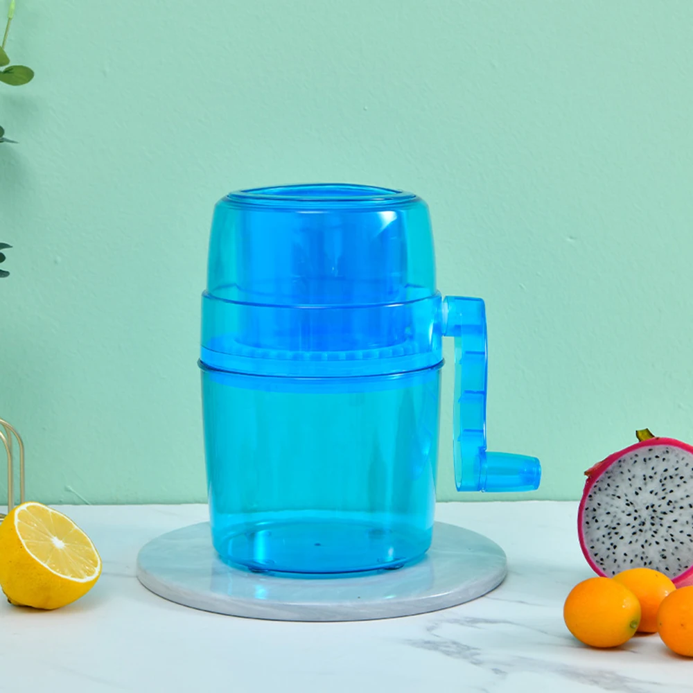 Snow Cone Smoothie Ice Block Making Machine Ice Shaver Handle Crusher Manual Multifunction Portable Slush Maker Home