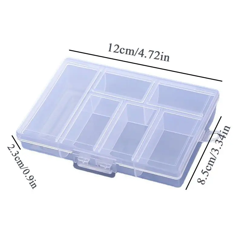 Transparent Jewelry Box Organizer Plastic Storage Case Adjustable Container For Beads Earring Box Jewelry Organizer Display