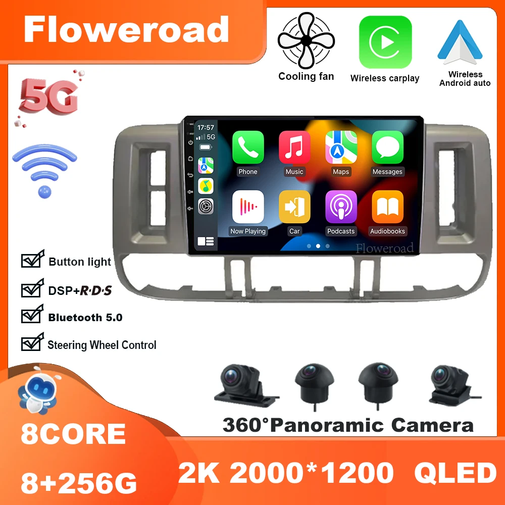 

For Nissan X-Trail X Trail 1 T30 2000-2004 Android13 Car Radio Multimedi Video Player Navigation stereo Carplay Auto 5GWiFi BT