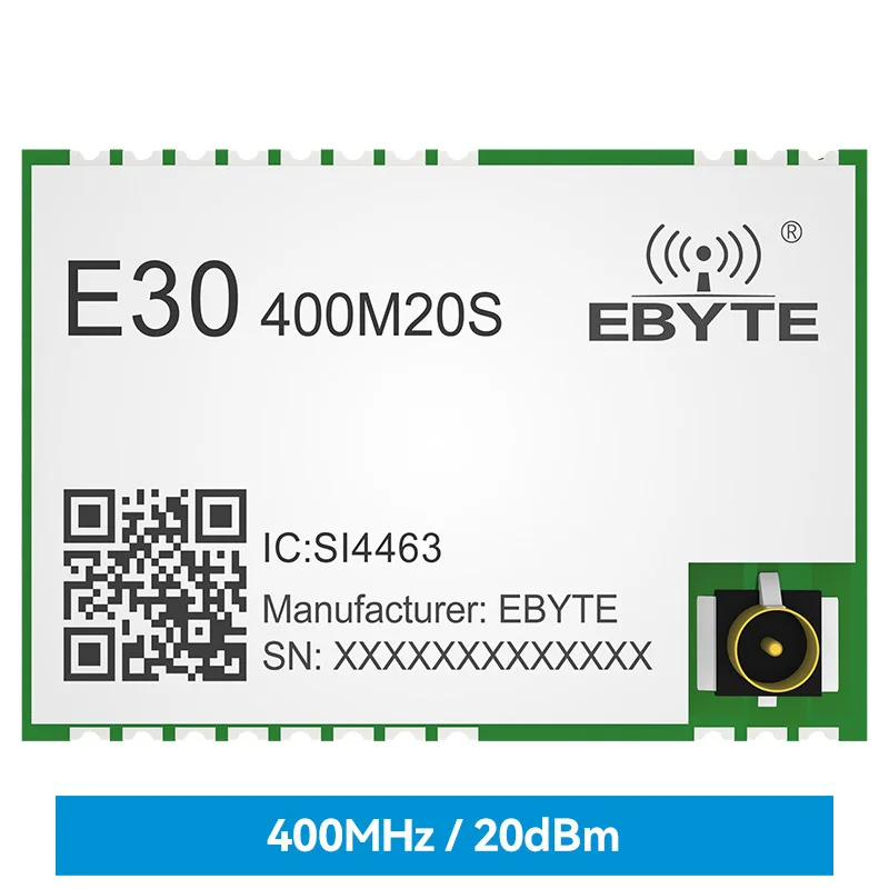 

Spot Goods SI4463 rf Module 433/470MHz SPI 20dBm Long Distance 2.5km Half-duplex SMD Integrated Transceiver Receiver E30-400M20S