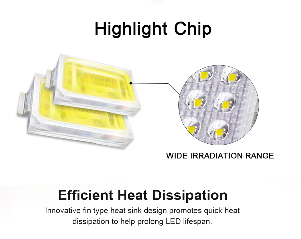 LED reflektor so studeným bielym osvetlením na vonkajšom povrchu