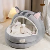 New Cute Mongolian Yurt Pet Nest Home Pet Supplies Semi Closed Panda Nest Fun Cat Playful Autumn and Winter Warm Dog Nest 2