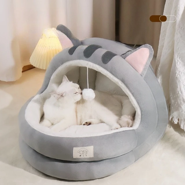 New Cute Mongolian Yurt Pet Nest Home Pet Supplies Semi Closed Panda Nest Fun Cat Playful Autumn and Winter Warm Dog Nest 2