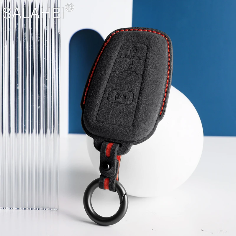 

Car Key Case Cover Fob Keychain Buckle for Toyota Camry CHR Corolla RAV4 Avalon Land Cruiser Prado Prius 2017 - 2022 Accessories