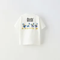 Donald Duck Cartoon T-shirt For Boys Clothes 1-7 Age Children Short Sleeve Tops Crewneck Tees Summer Kids Clothing Girls Tshirt 2