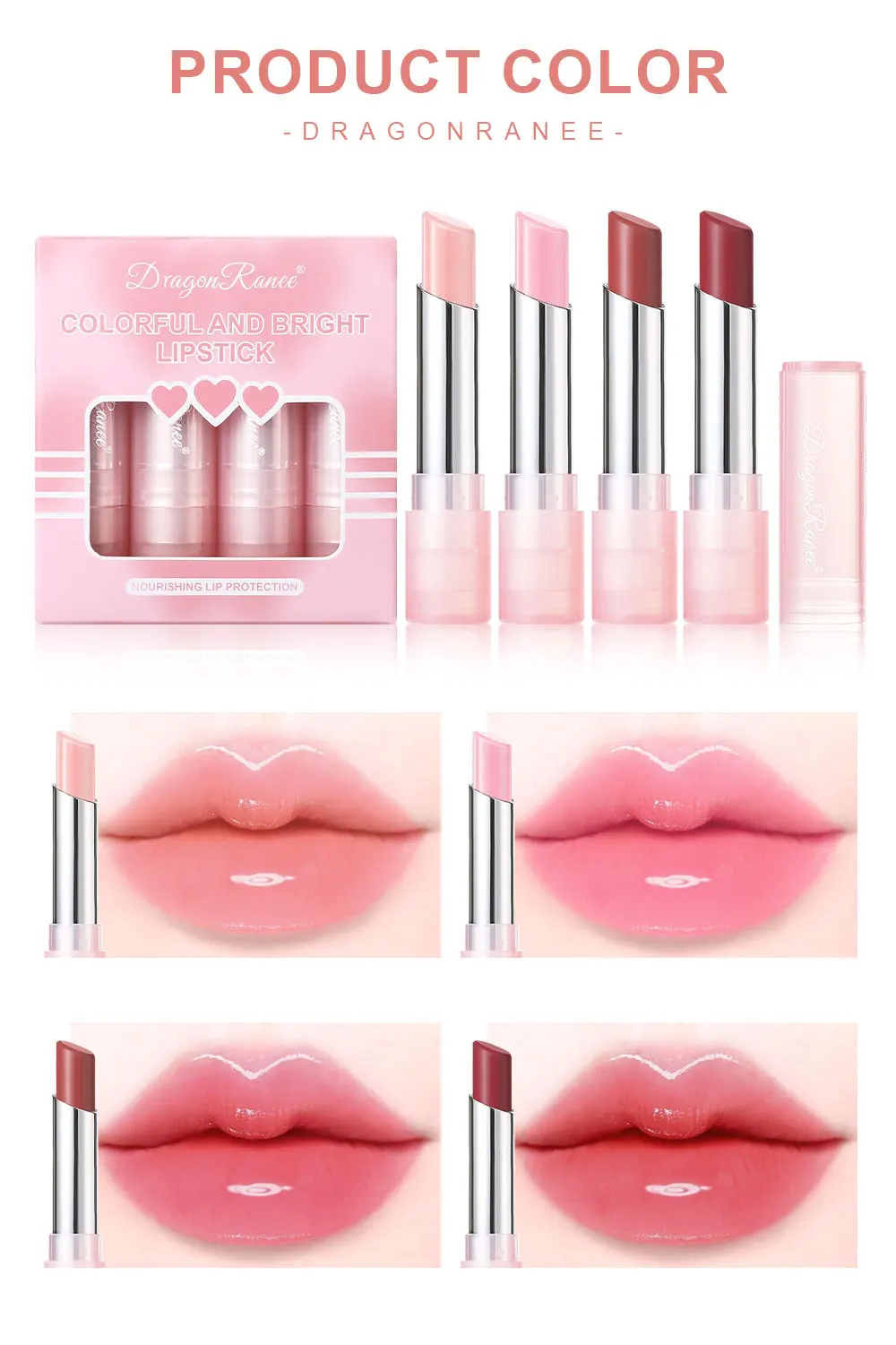 Description Picture 6 of itemHydrating Jelly Lip Balm With Tinted Color Plumps Lightens Lines For Nourished Lips Makeup Cosmetic Stick