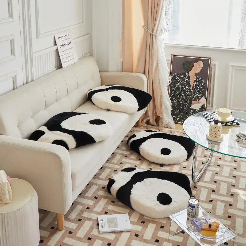 

Chair Decorative Imitation rabbit hair memory cotton cushion series 50 * 55cm Panda Pillow Covers Sofa