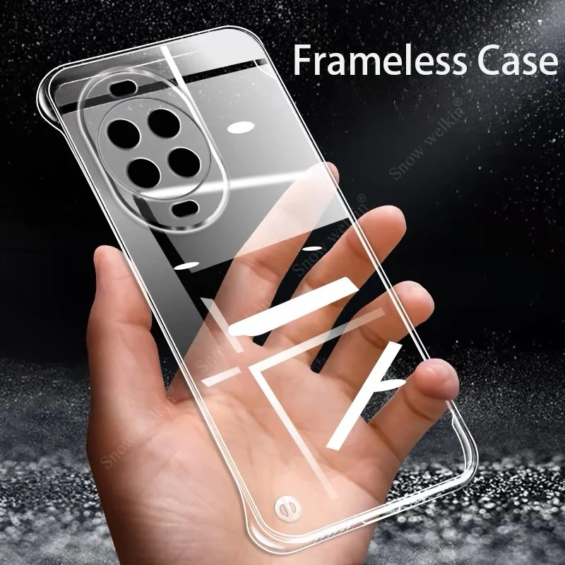 Frameless Slim Clear Plastic Hard Phone Case
