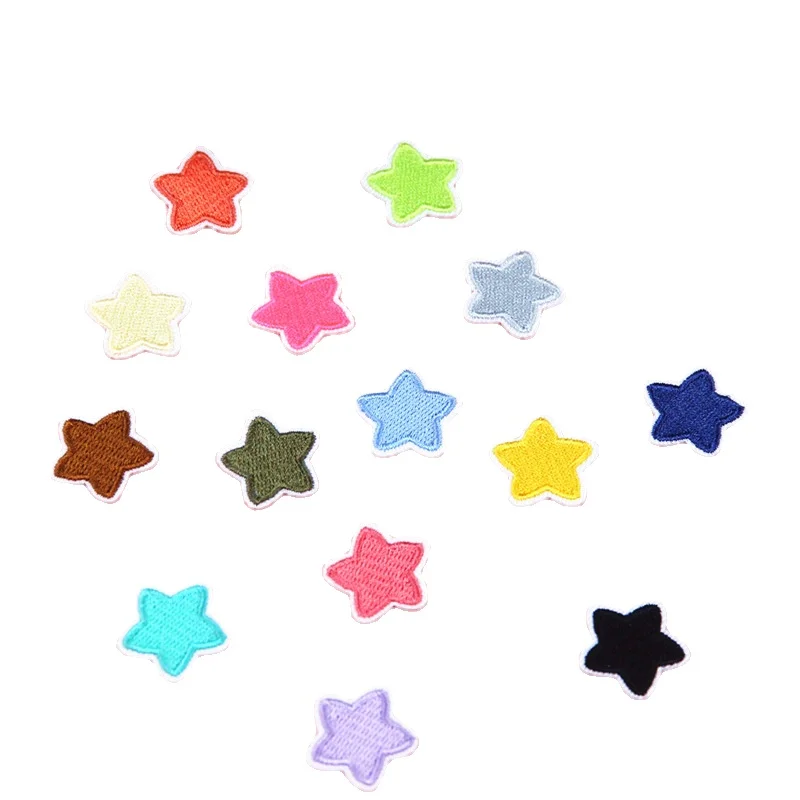 

300pcs/Lot Luxury Embroidery Patch Little Star Pink Black Red Blue Shirt Bag Clothing Decoration Accessory Craft Diy Applique