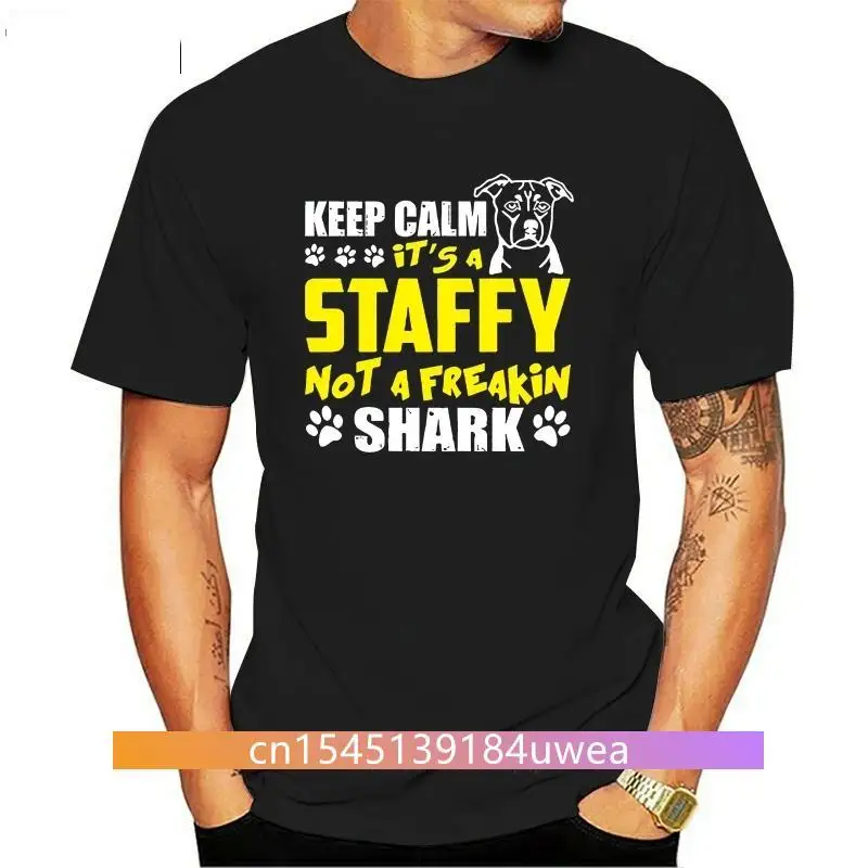 T-Shirt Da Uomo New Mens White Dog Mugshot Stafter Bull Terrier