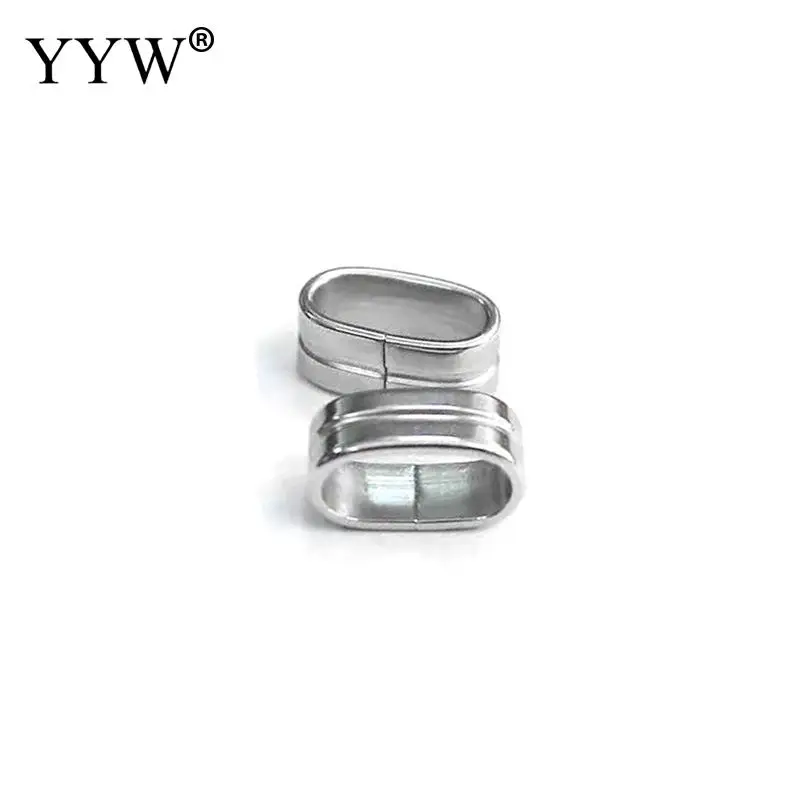 30pcs High Quality 12x6.70x5mm Stainless Steel Position Tube Spacer Seed Beads Chain End DIY Necklace Making Jewelry Accessories