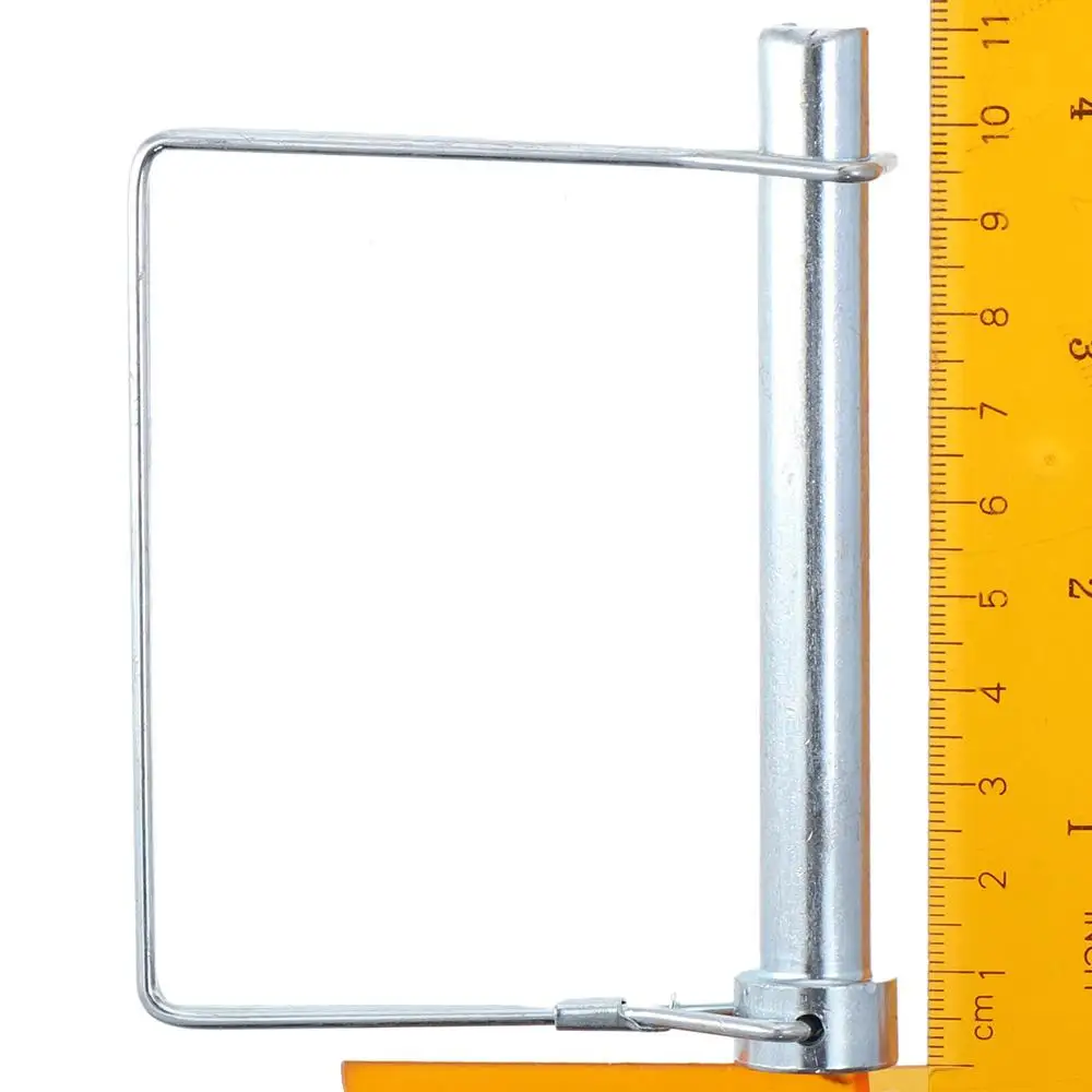 1Pc Carbon Steel Shaft Locking Pin 1/2" x 3-1/2" Large Spring Buckle Pin Square 12 x 90mm Wire Lock Lawn, Garden