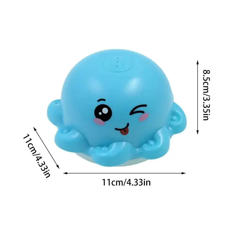 Creative Water Spray Bath Toy Octopus Shape Led Light Water Spray Ball Baby Bath Water Toys Automatic Induction Toys For Kids Gi 6