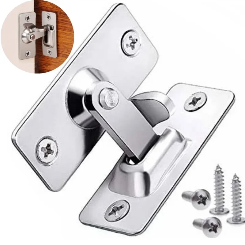 Door Lock Latch Bolt Stainless Steel 90 Degree Right Angle