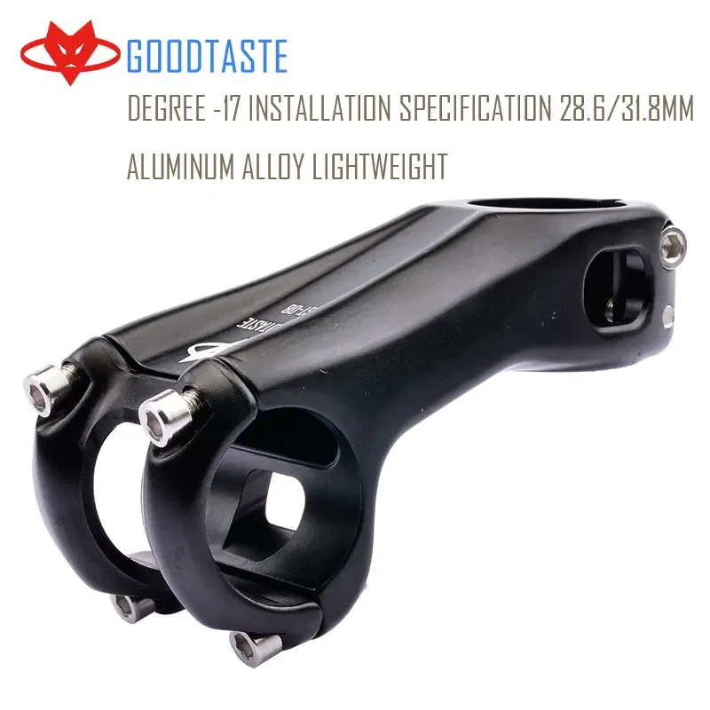 Goodtaste 31,8*28,6Mm Vor Mtb Vorbau Riser 90Mm 7/17 Grad Rennrad Mtb Lenker Al-Legierung Cnc Dh/Am/Xc Stem Cover Bicicletta