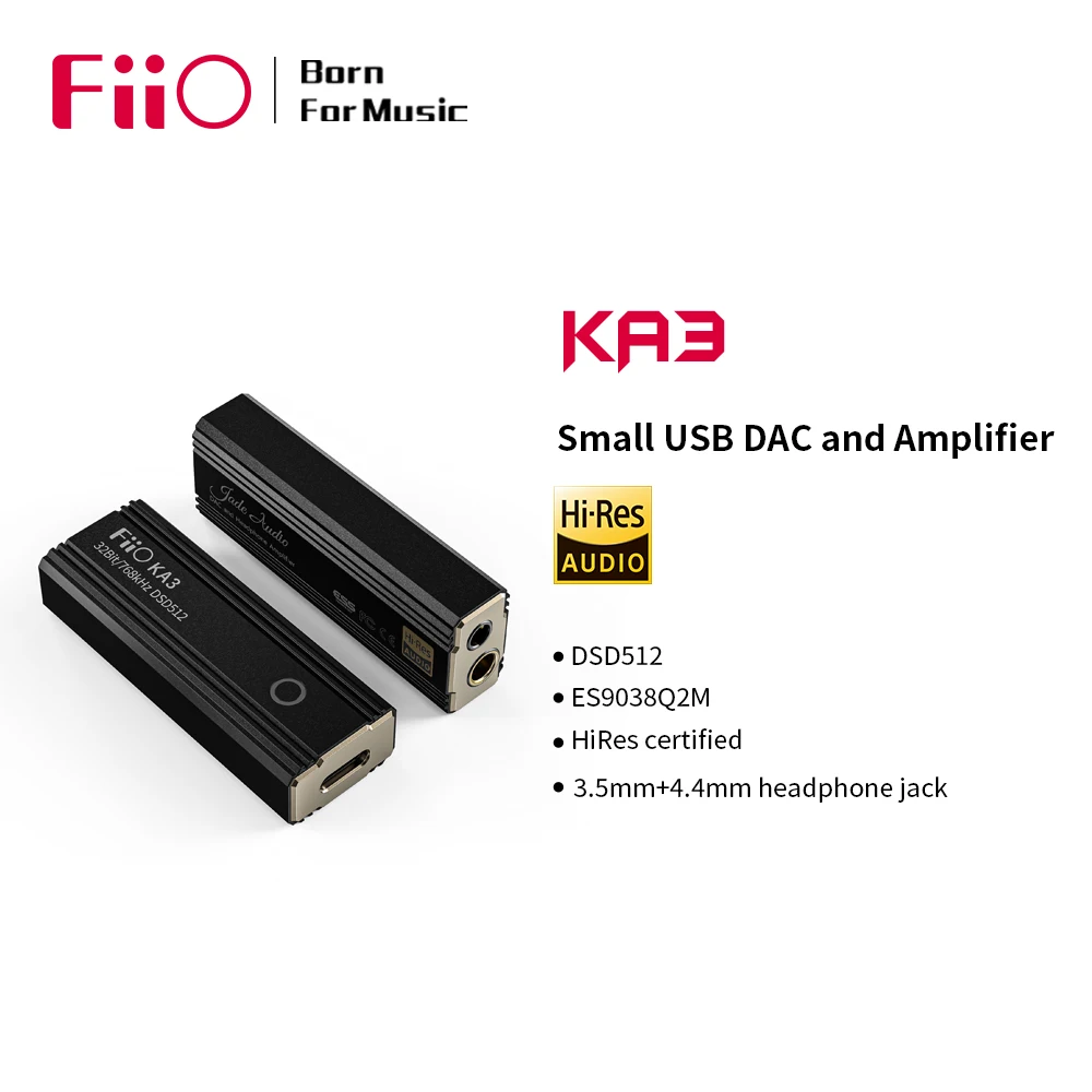 Аудиокабель FiiO JadeAudio KA3 Тип C 3 5/4 4 гнездо для наушников USB DAC усилитель DSD512 Android iOS Mac