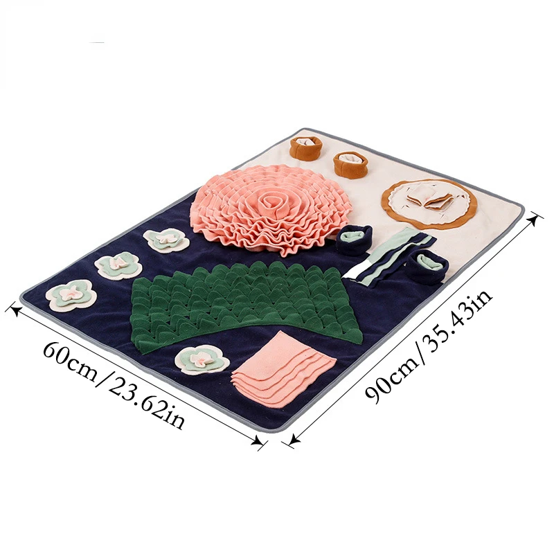 Snuffle Mat for Dogs Interactive Feed Game with Non Slip Bottom Pad Dog Treats Feeding Mat Encourages Natural Foraging Skills