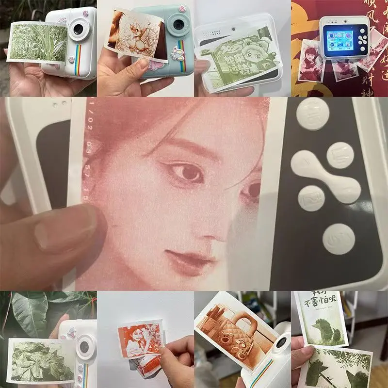 듀얼 컬러 인쇄 가능 스티커 용지, 57x25mm 박스형 감열 롤, 미니 프린터용 자가 접착 디자인, 다이어리 및 일상용