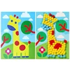 Children DIY Stickers Toys Button/Pompom/Diamond Early Education Kids Puzzle Handmade Creative Painting 3-6 Years Old Gifts TMZ 4
