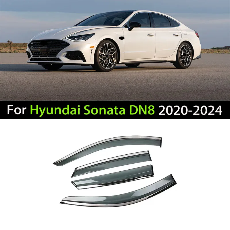 Car Window Visor For Hyundai Sonata DN8 Deflector Window Rain Guard Weathershield Sun Rain Guard