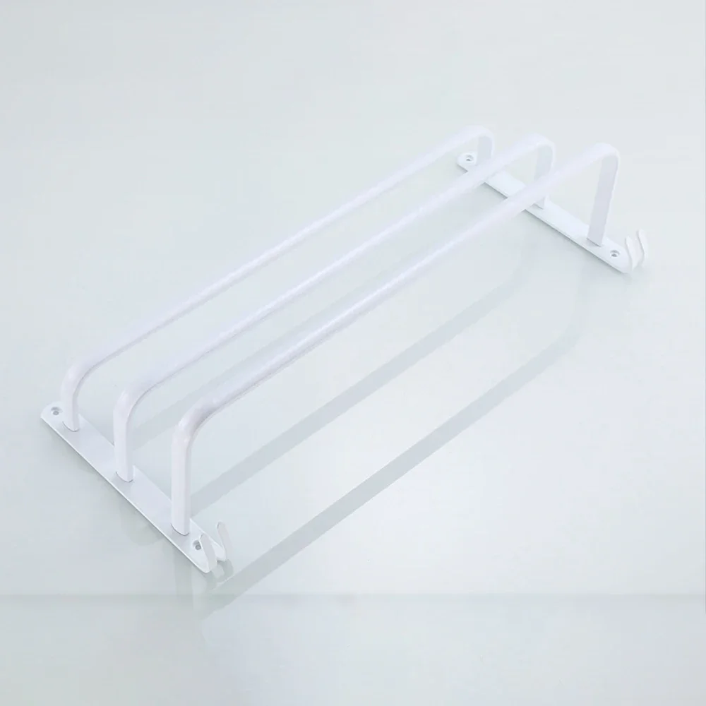 Towel Hanger Rack 30-60cm Shower Bar Storage Wall Holder Organizer Hook Rail Aluminum Bath Shelf Bathroom Accessories towel rack