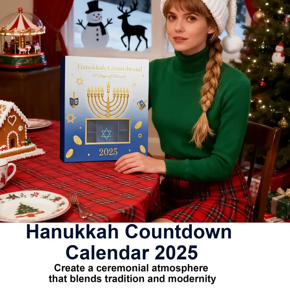 Chanukka Countdown Kalender - 24 Tage Acryl Anhänger Ornament Für Familie & Kinder