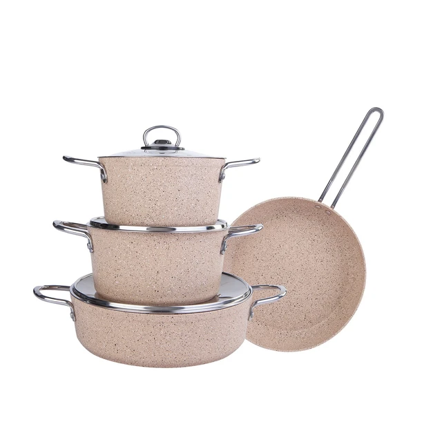 Karaca Stainless Steel Induction Cookware Set, 10 Piece, Rose Gold
