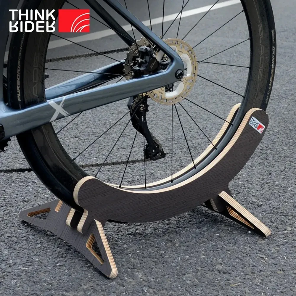 ThinkRider-estante de estacionamiento para bicicletas, soporte de suelo para bicicletas, almacenamiento interior, soporte de madera, accesorios de ciclismo